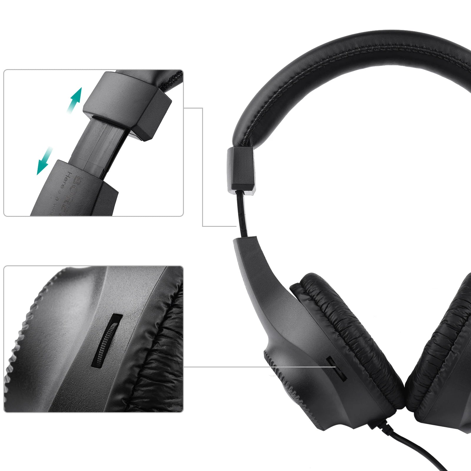 StudioMon Wired Over-Ear Monitor Headphones – 50mm Driver, 6.5mm Plug