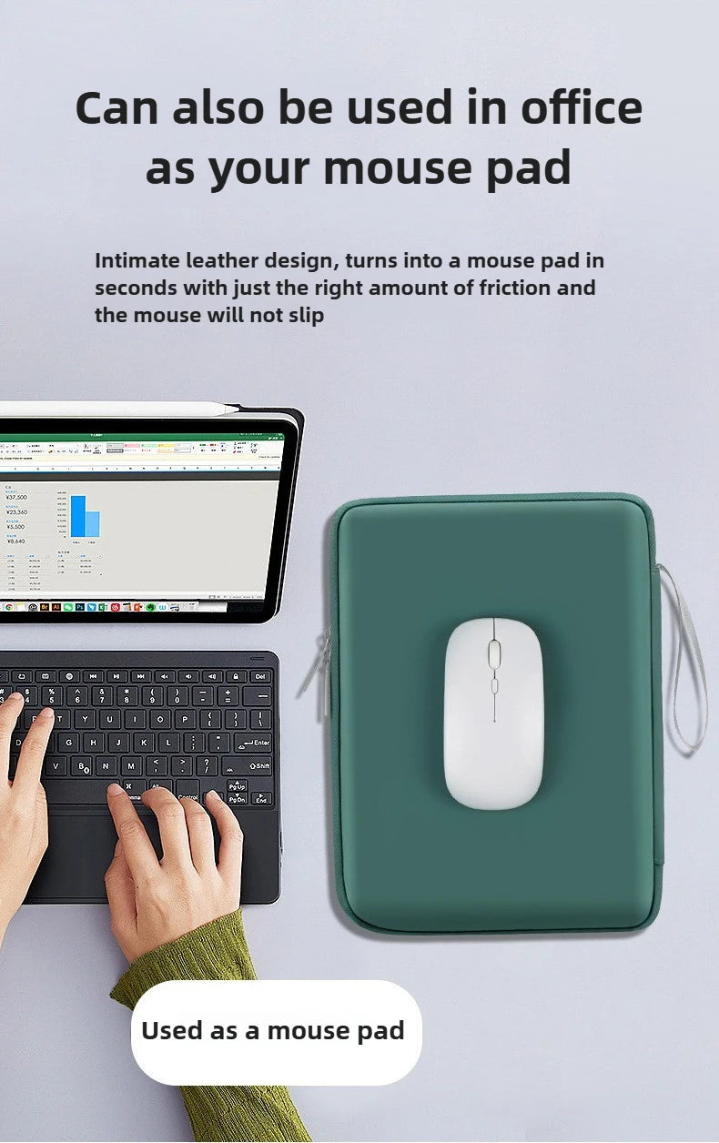 Tablet Bag Sleeve – Universal Shockproof Pouch with Multi Pockets (7.9"–12.9")
