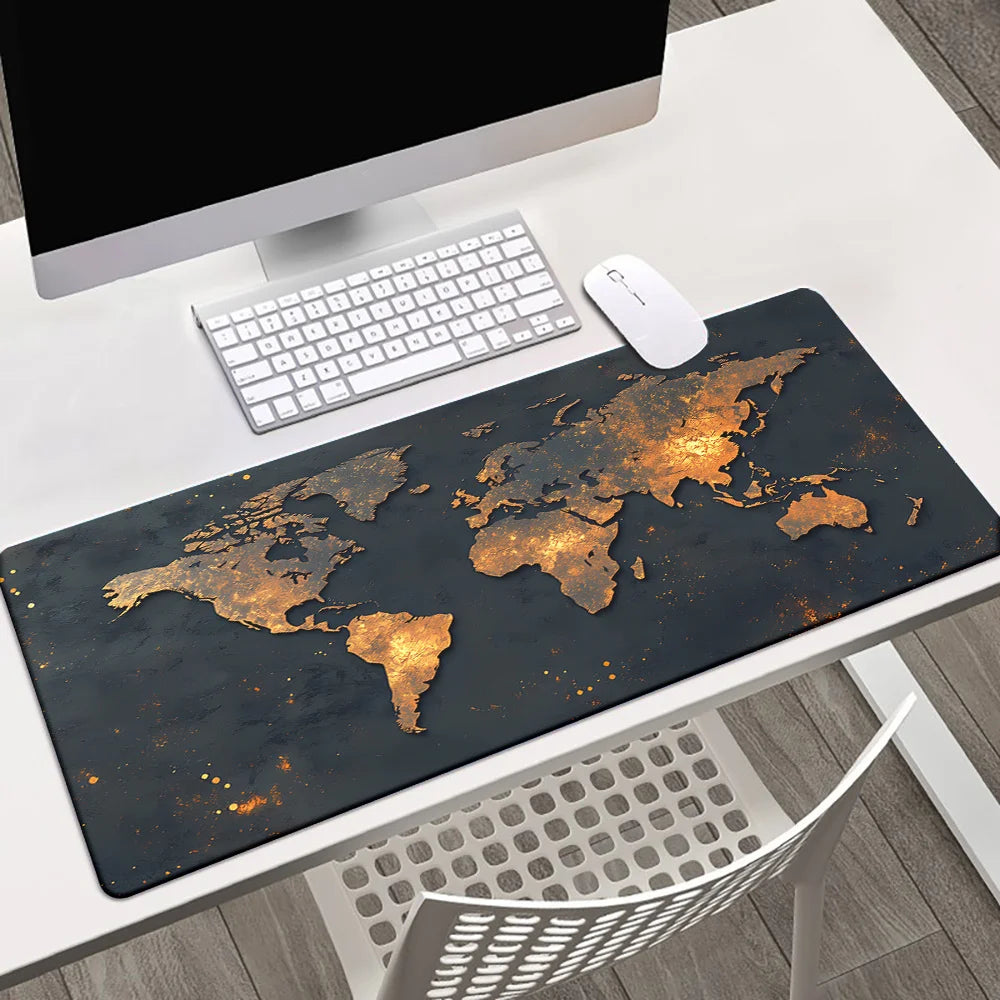 World Explorer XL Gaming Desk Mat – 900x400 Anti-Slip Mouse Pad for PC & Laptop