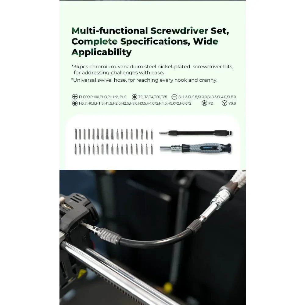 Creality Official 3D Printer Tools Kit – 74-Piece Complete Maintenance Set