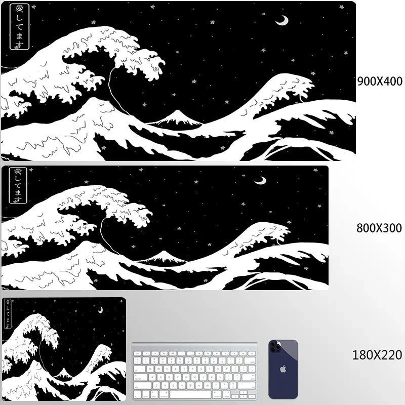 Great Wave XL Gaming Desk Mat – Personalized Art Mouse Pad (XXL HD Mouse Mat)
