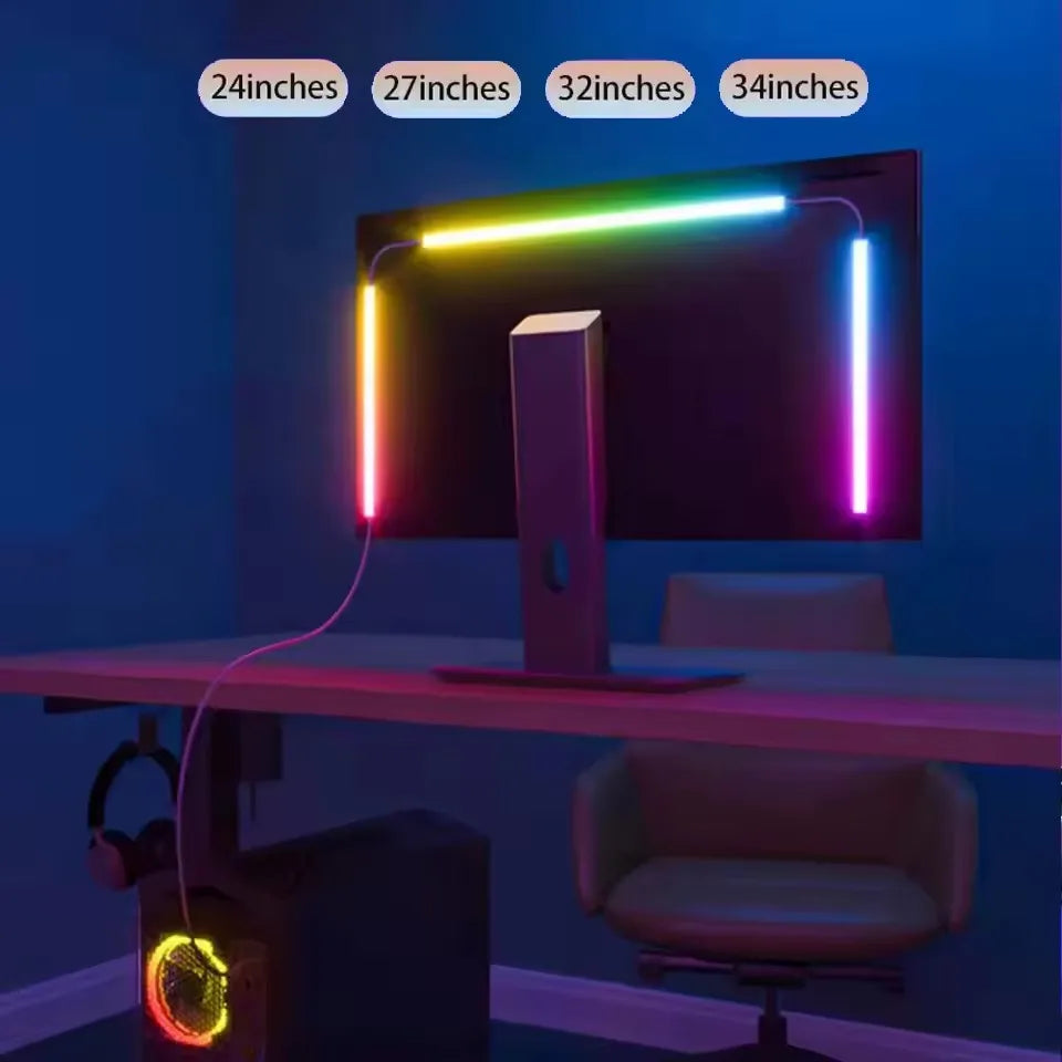 PC Backlight Monitor Ambilight Light Strip APP Control Music Sync RGBIC LED Lights Game Room Computer Atmosphere Decor Lamp