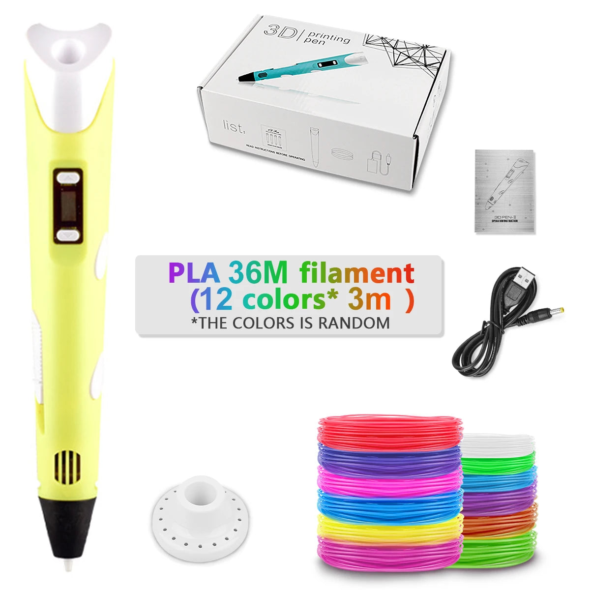 DrawPen 3D Pen for Kids – DIY Drawing Set with PLA Filament, Birthday & Christmas Gift