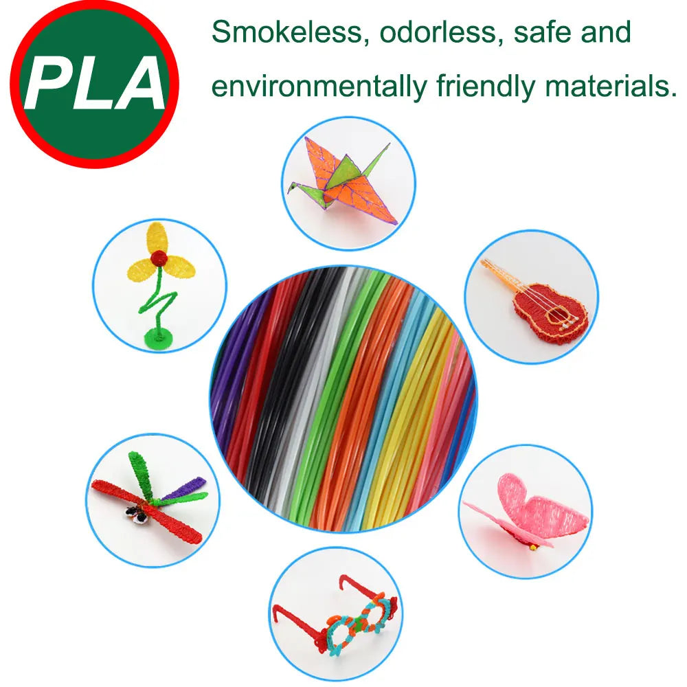 Kids 3D Pen with LCD Screen – 200M PLA Filament, Power Adapter & Travel Case