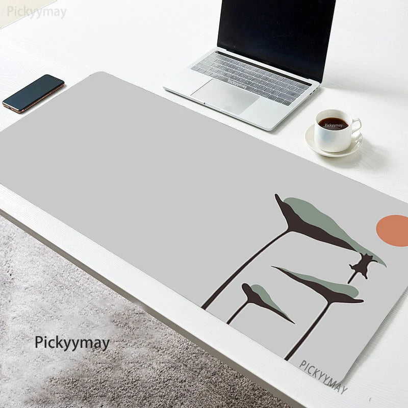 Kawaii Garden XL Desk Mat – Cute Plants & Cat Gaming Mouse Pad (900×400mm)