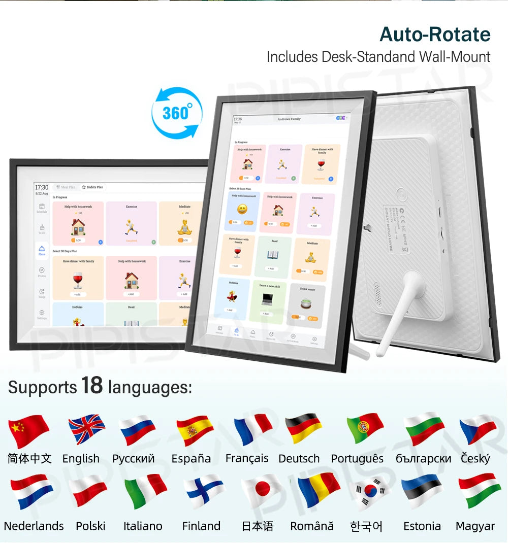 FamilyBoard 15.6" WiFi Smart Digital Calendar & Chore Chart – HD Touchscreen Family Planner