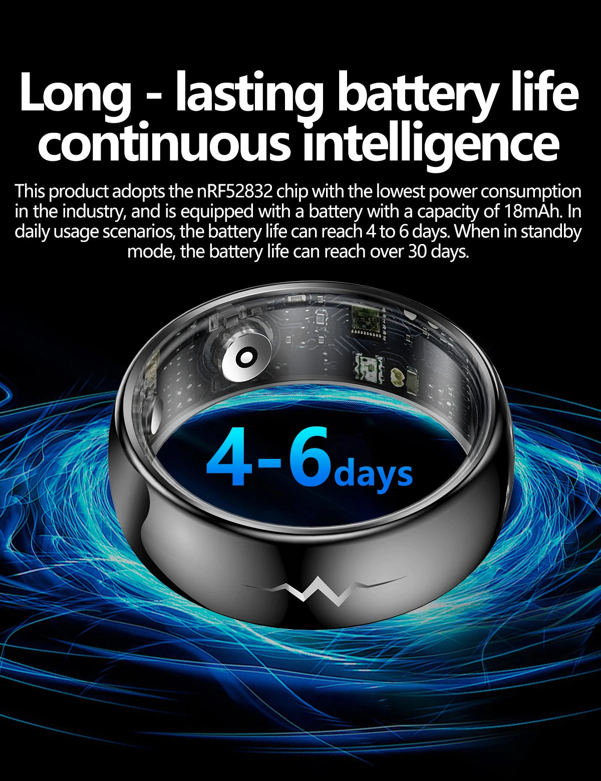 NOYAFA Smart Ring – Heart Rate, Blood Oxygen & Multi-Sport Health Monitor