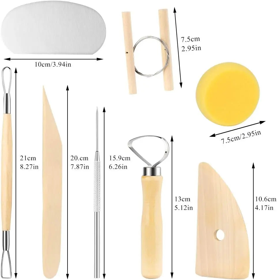ClayKit Pottery & Clay Sculpting Tools Set – 5 to 61 Pieces with Carry Case