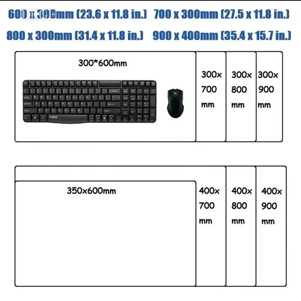 Black and White Mouse Pad Gaming Keyboard Solid Color Laptop Desk Carpet Pc Keyboard Mousepad Speed Deskmat Stitch Things Mats