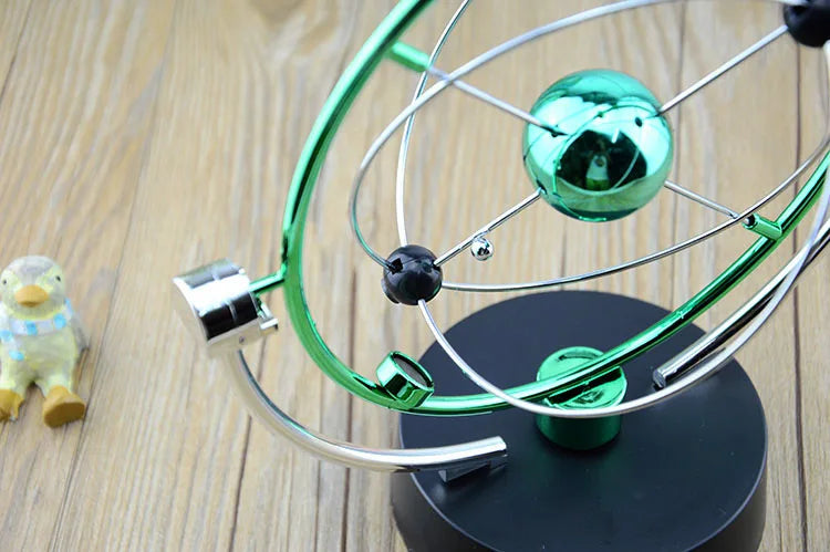 Colorful Galaxy Universe Celestial Swinger Magnetic Rotating Earth Perpetual Motion Device Electric Chaos Pendulum Science Decor