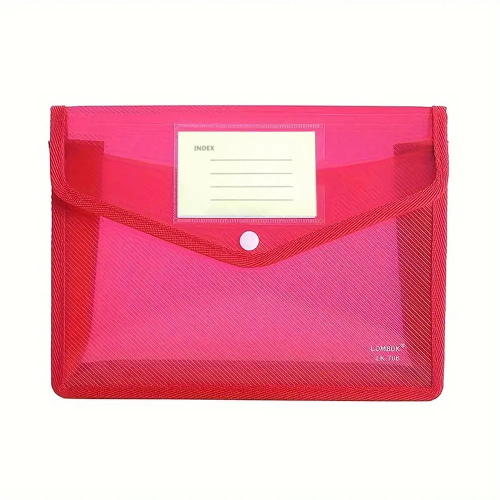 A4 file storage bags & folders, transparent storage and organization bags with labels