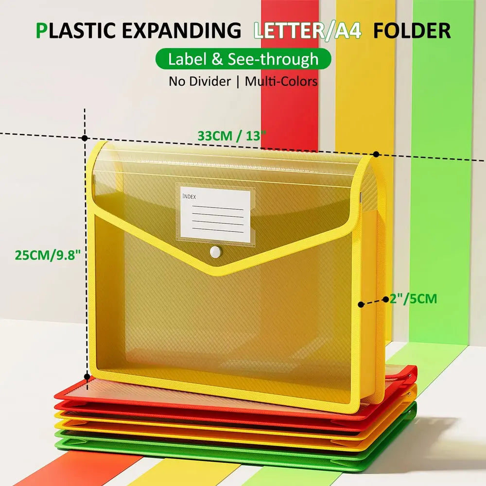 A4 file storage bags & folders, transparent storage and organization bags with labels