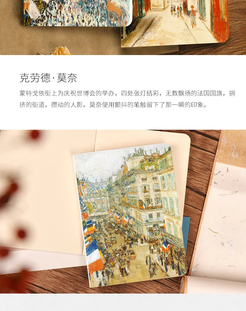 A5 Notebook Ukiyoe & Famous Painting Series Cover,80sheets/Book Writing Diary Recording Life Office Study Note Supplies CS-058