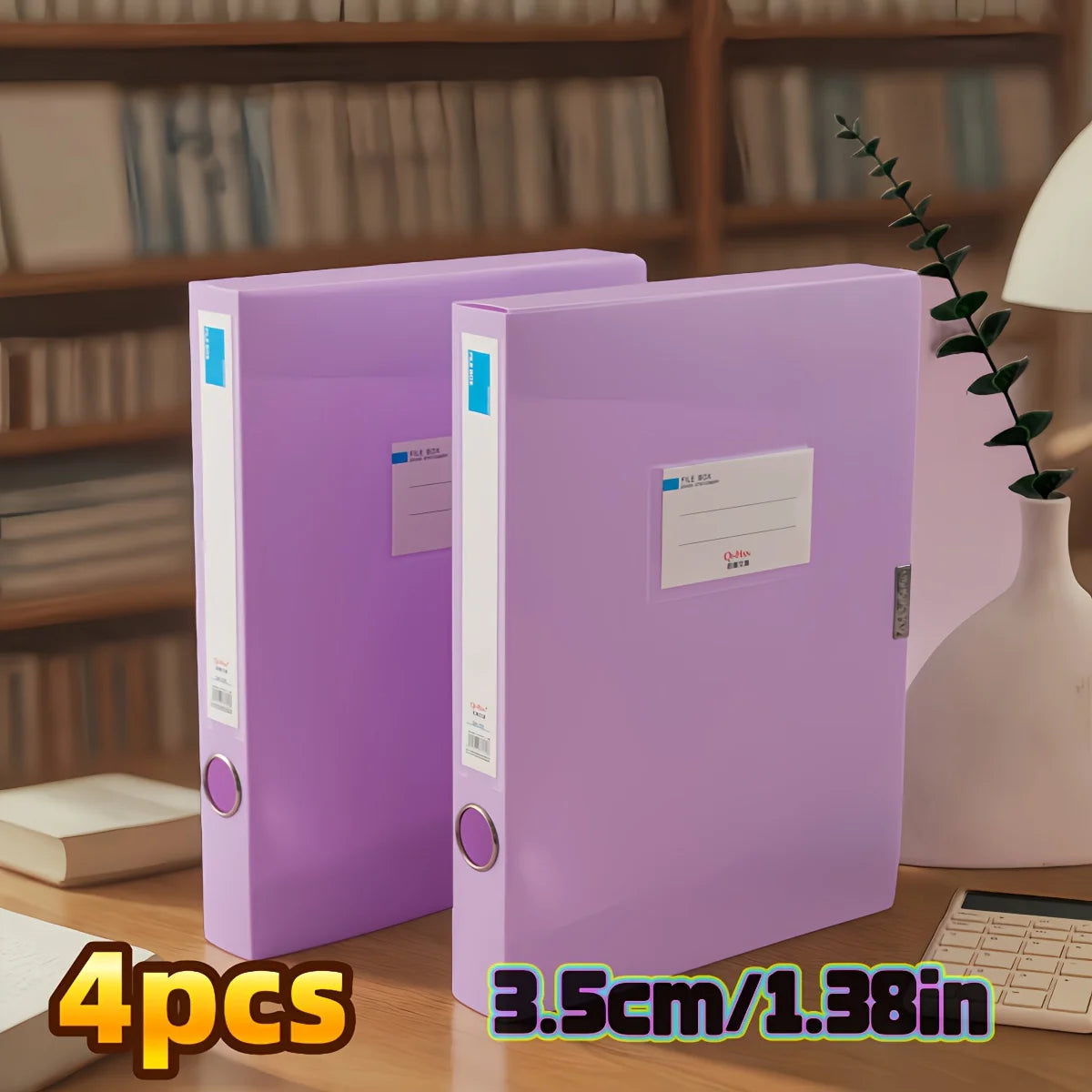 4pcs of Office Meeting File Boxes in A4 Size, Morandi Style, for Organizing Accounting Vouchers And Personnel Records