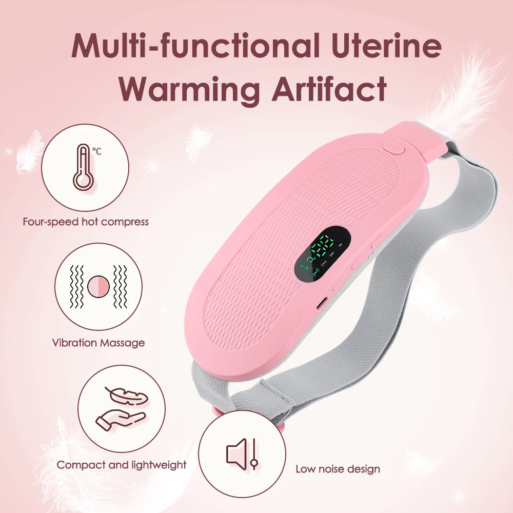HeatWrap Electric Heating Pad – Menstrual Cramp Massager Belt with Vibration