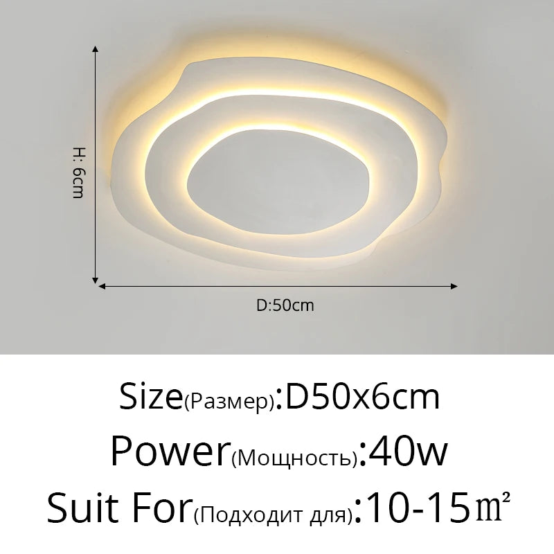 SteadGlow Modern LED Ceiling Lamp – Dimmable Remote Control Light for Bedroom, Office & Living Room