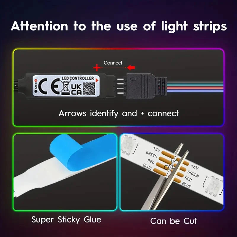 BeatStrip USB RGB LED Strip Lights – 1M to 40M, Music Sync & App Control