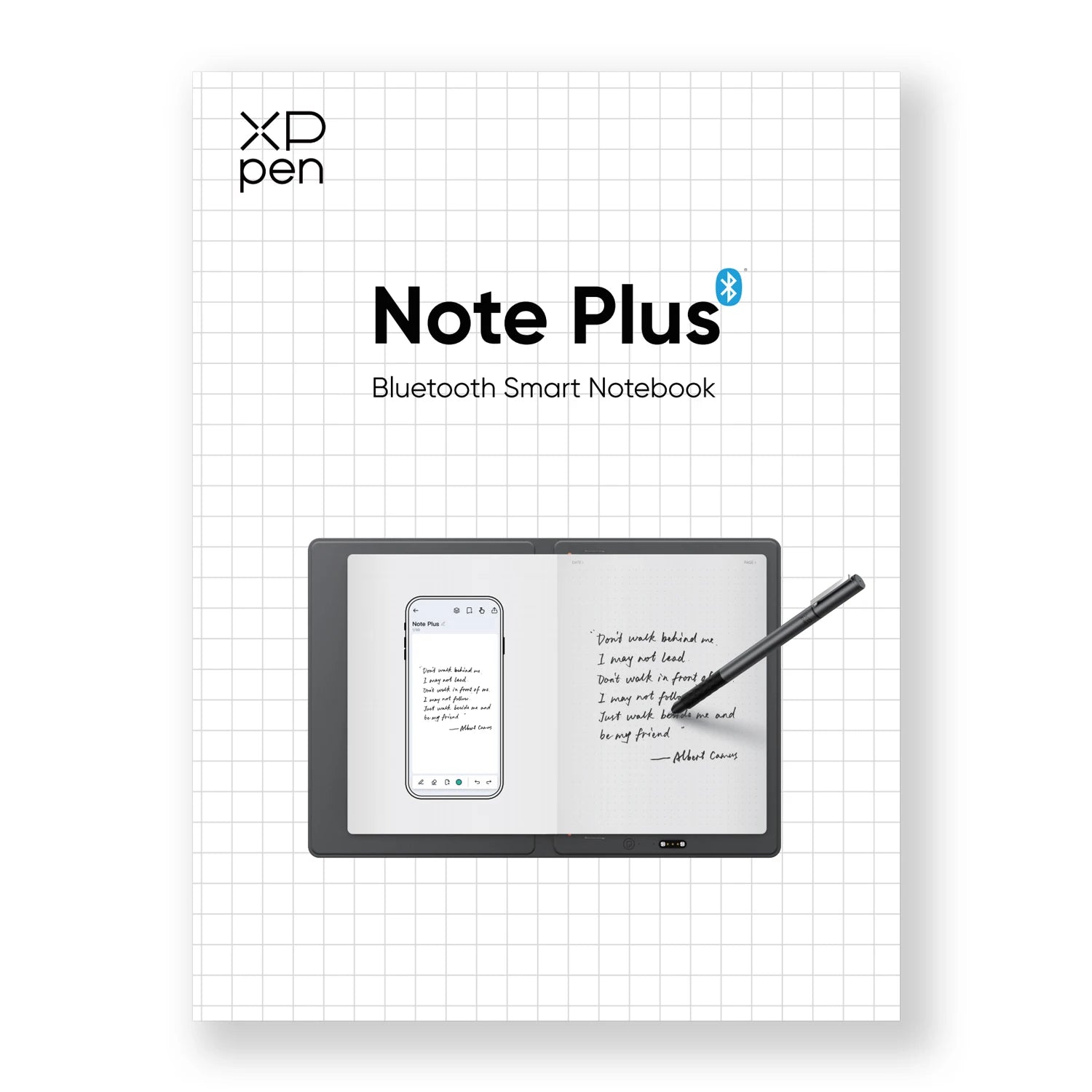 XPPen Note Plus Bluetooth Smart Notebook – A5, Battery-Free Pen, iOS & Android