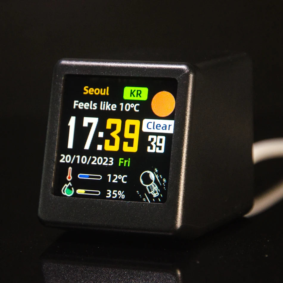PixelDesk Mini Smart Weather GIF Clock