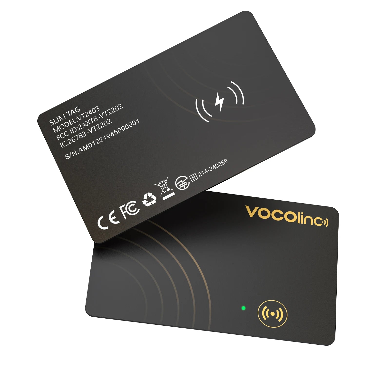 VOCOlinc Bluetooth Tracking Card – Wireless Global Locator for Find My (iOS)