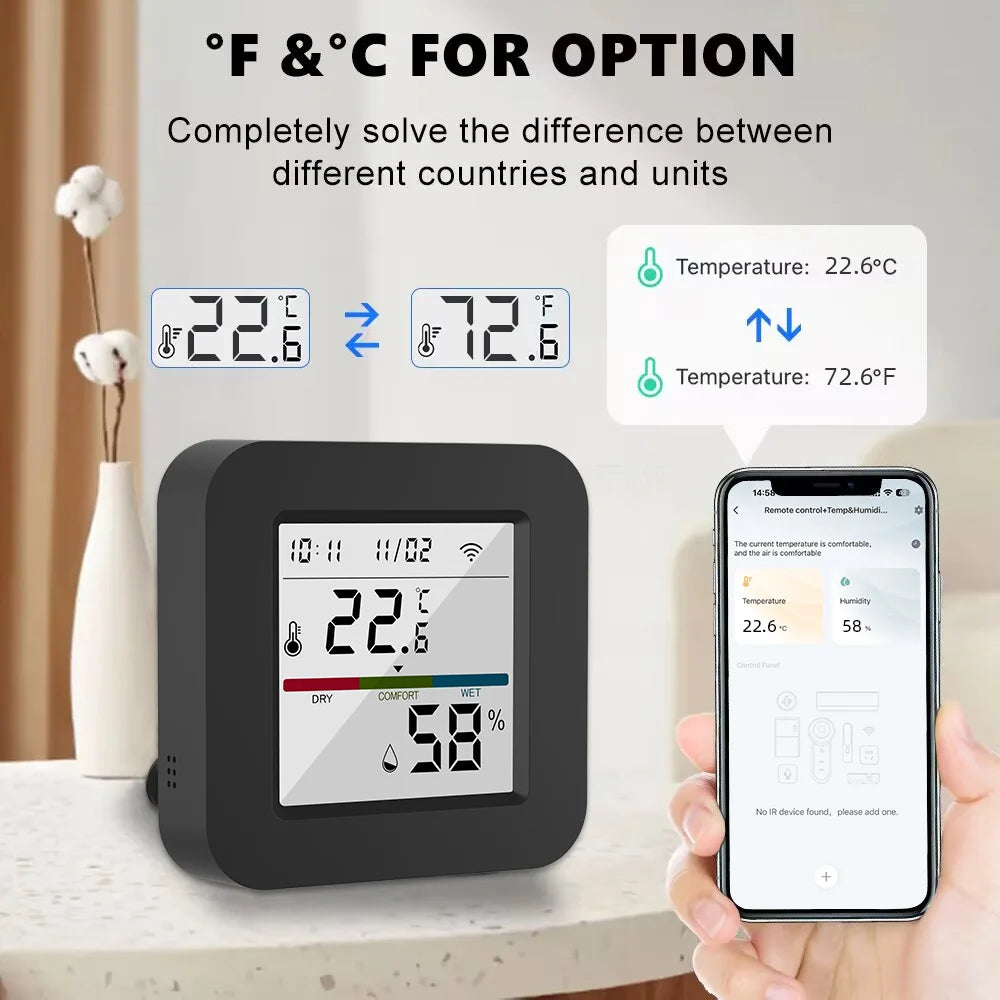 Tuya Smart Universal IR Remote – WiFi, Temperature & Humidity Sensor