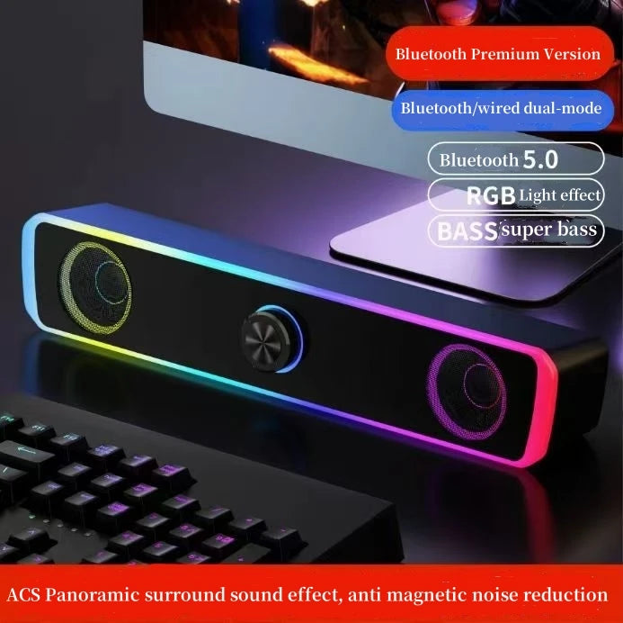 HOMEFISH Computer Desktop High-quality Bluetooth Wired Dual-purpose High-volume Microphone Two-in-one Speaker