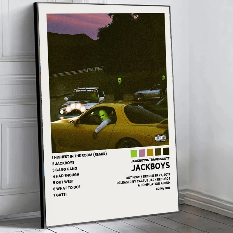 Music Album Covers Postert-travis Rapper S-scott Hiphop Singer Album Covers Canvas Painting Wall Art Picture Poster Room Decor