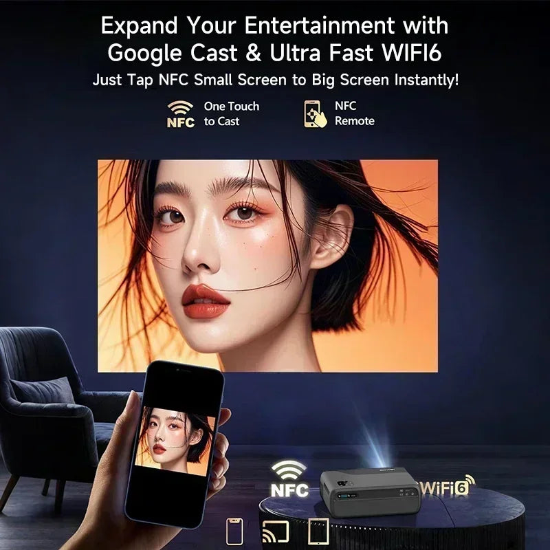 CinemaX A8 Google TV 4K Smart Projector