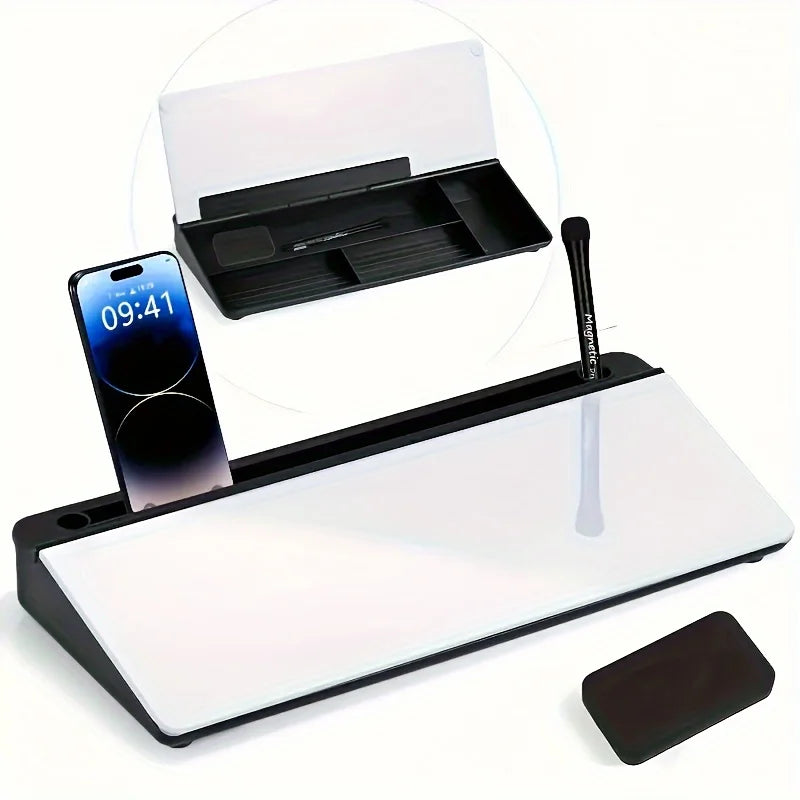 ClearDesk Glass Whiteboard Organizer