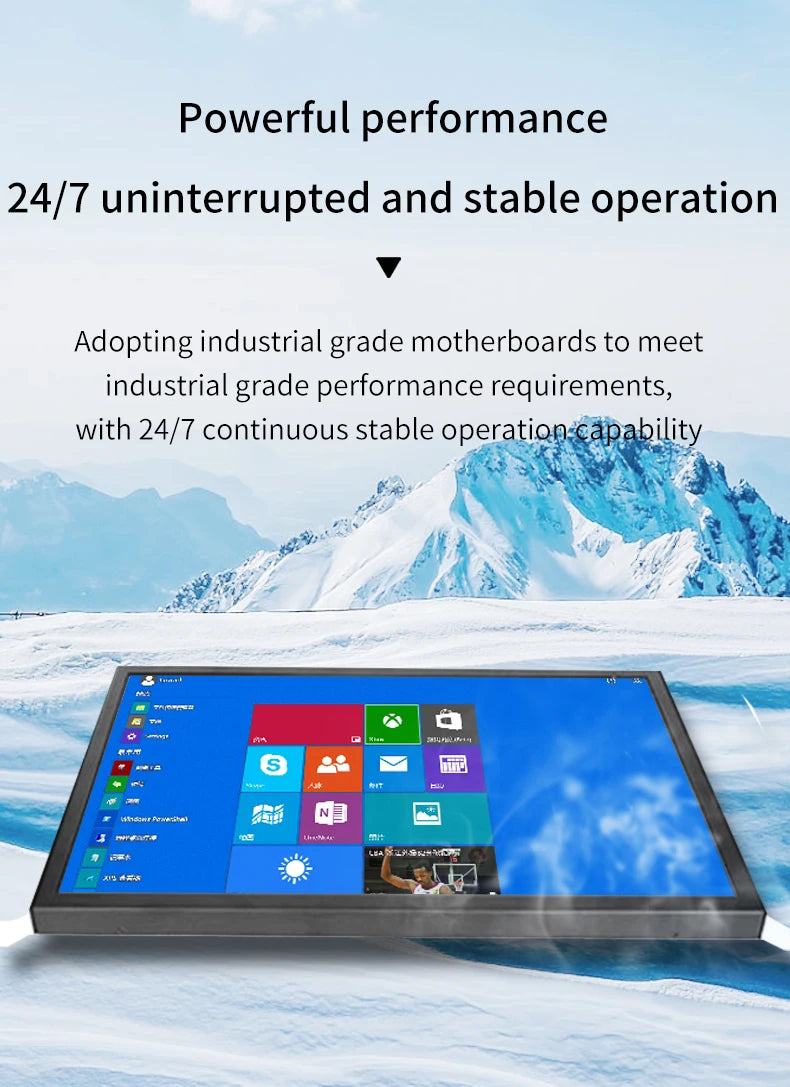 15.6" Industrial Open Frame Touchscreen Monitor – 1080P Capacitive 10-Point Touch, VESA Wall Mount, HDMI & VGA