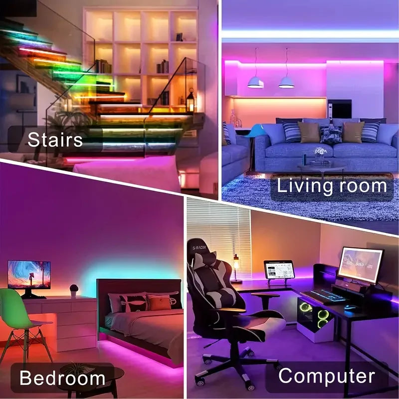 BeatStrip USB RGB LED Strip Lights – 1M to 40M, Music Sync & App Control