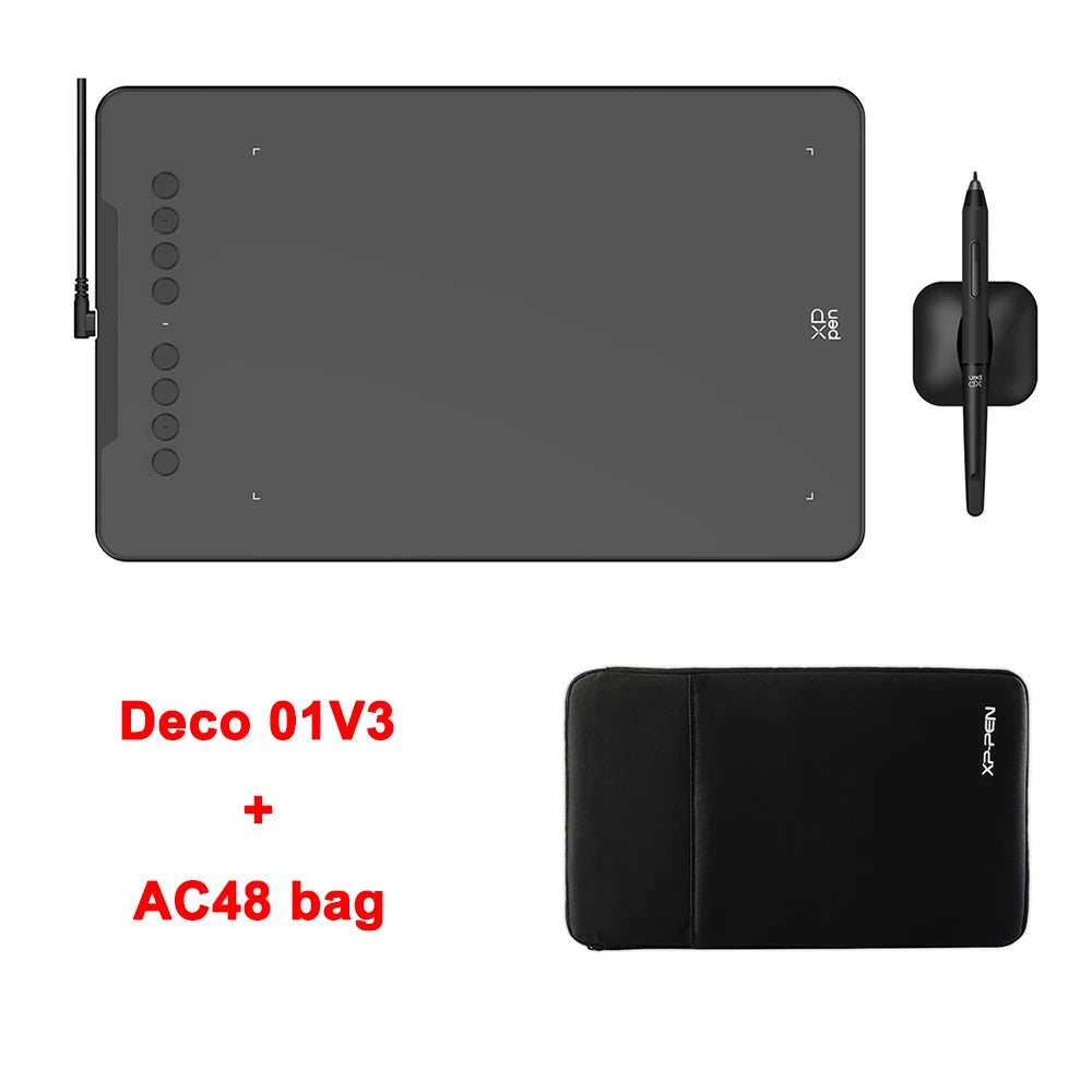 XPPen Deco01 V3 10" Graphics Drawing Tablet – 16384 Pressure Levels