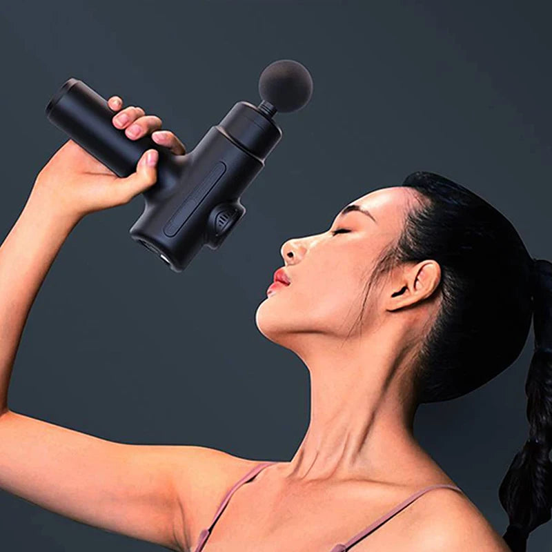 PowerGun Electric Massage Gun – Deep Tissue, 8 Heads for Back, Arms & Legs