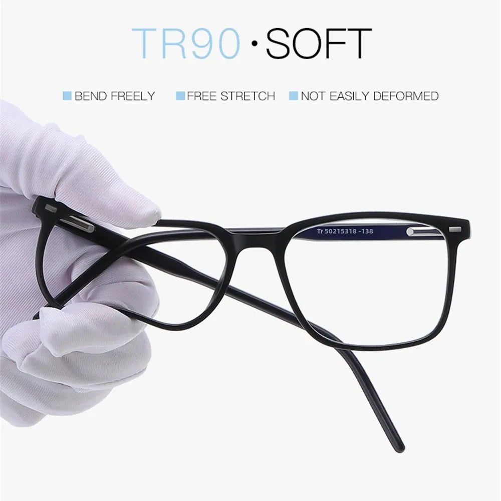 VIVIBEE Square Blue Light Blocking Glasses – TR90 Lightweight Computer Eyewear for Men & Women