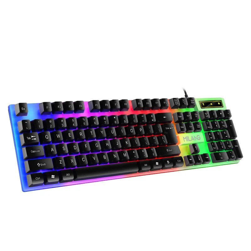 RGB Backlit Mechanical-Feel Gaming Keyboard – 104 Keys, Waterproof, Wired USB