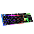 RGB Backlit Mechanical-Feel Gaming Keyboard – 104 Keys, Waterproof, Wired USB
