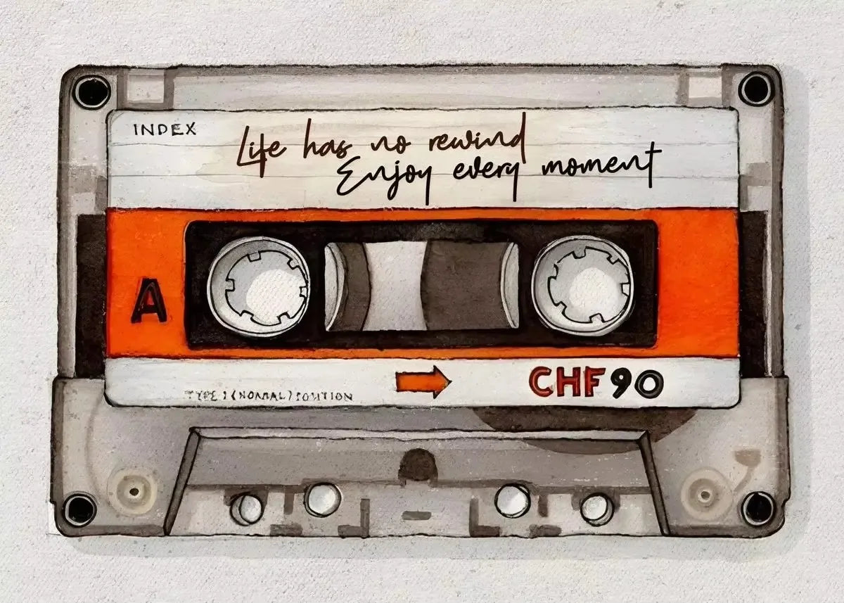 Colourful Creative Transparent Tape Cassette DJ Music Poster and Canvas Printing Wall Art Picture for Kid Living Room Home Decor