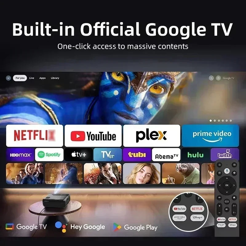 CinemaX A8 Google TV 4K Smart Projector