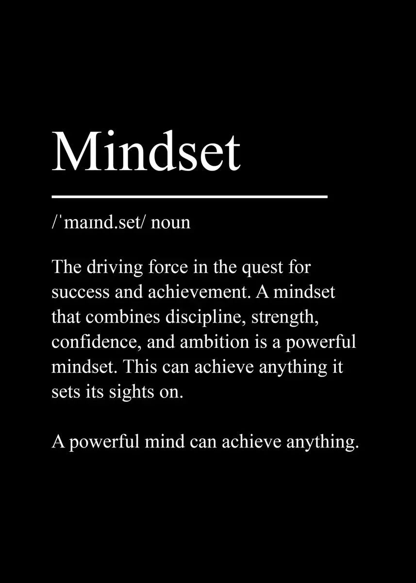Black Minimalist Inspirational phrases Poster Print Success Focus Patience Definition Canvas Painting for Home Office Wall Decor