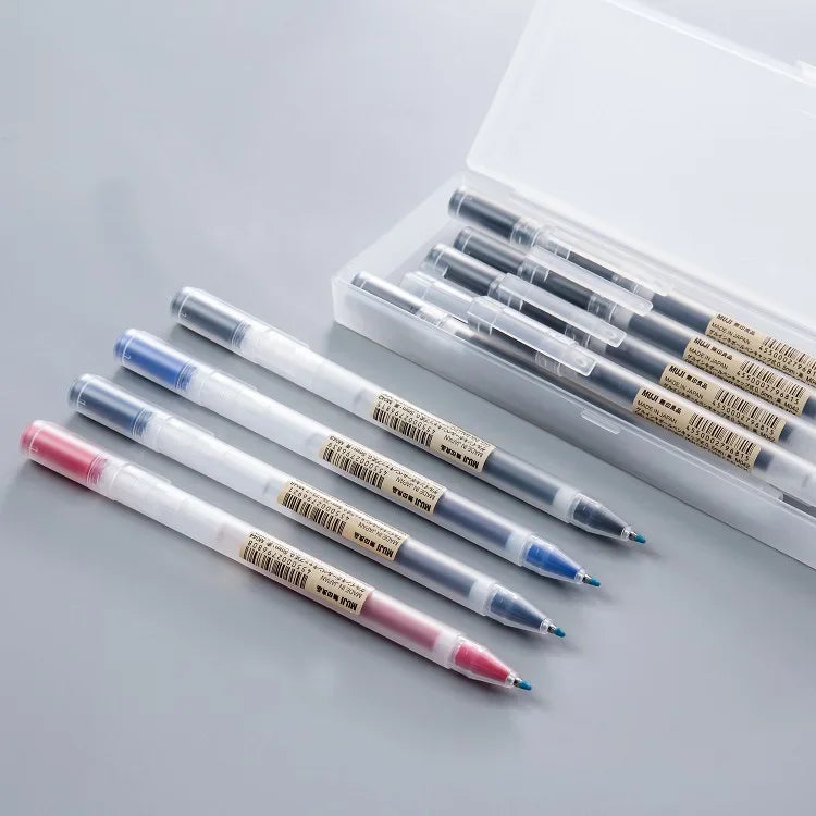 MUJI-Style Gel Pen Set – 3-Pack, 0.38mm / 0.5mm Fine Tip Japanese Stationery