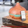 WoodMist 500ml Aromatherapy Essential Oil Diffuser – Remote Control, 7-Colour LED & Ultrasonic Humidifier