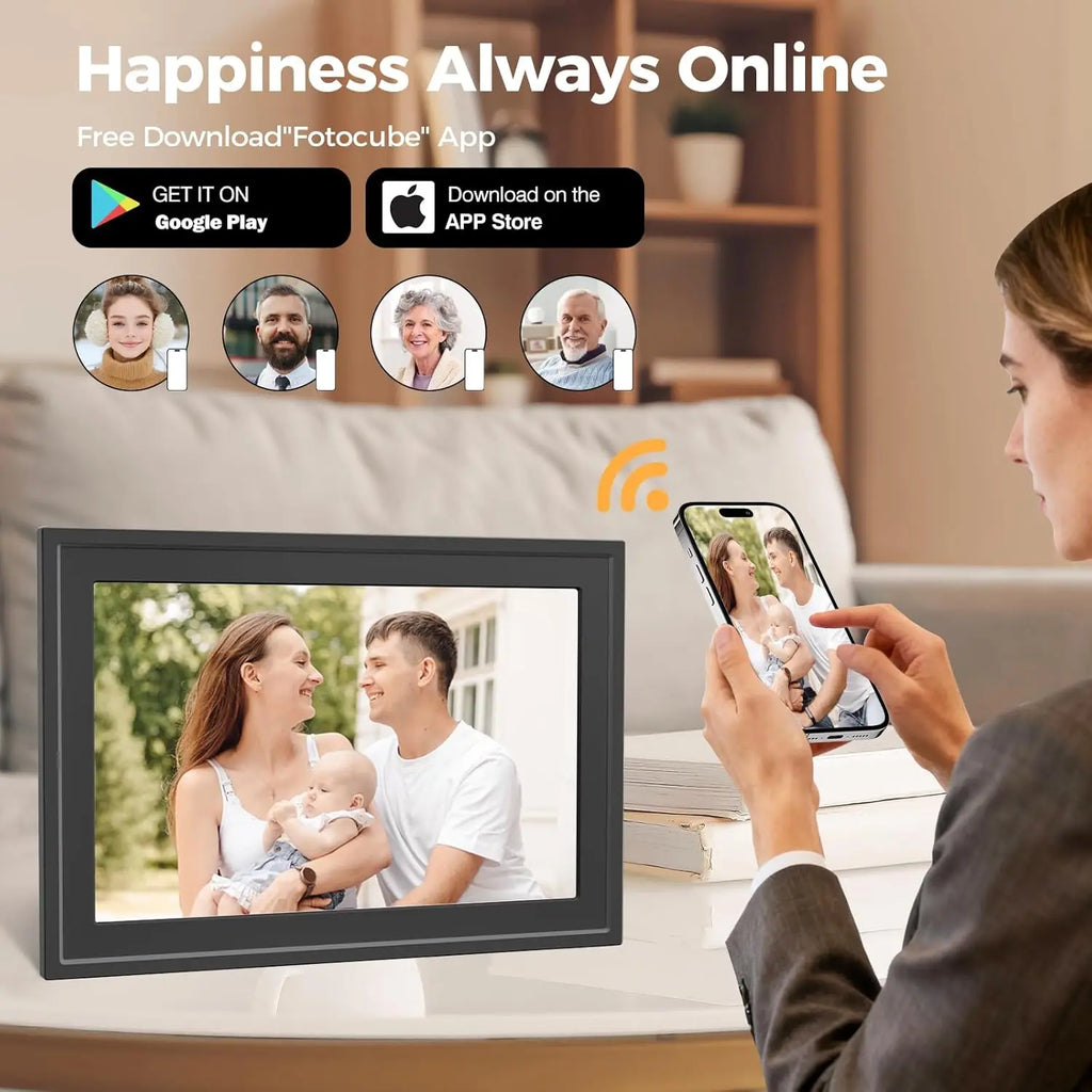 FotoFrame 10.1" Smart Digital Calendar & Photo Frame – Touchscreen Family Organiser with Voice & Auto-Rotate