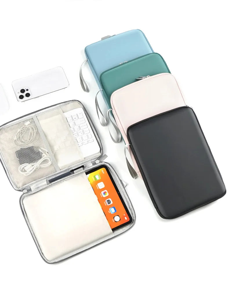Tablet Bag Sleeve – Universal Shockproof Pouch with Multi Pockets (7.9"–12.9")
