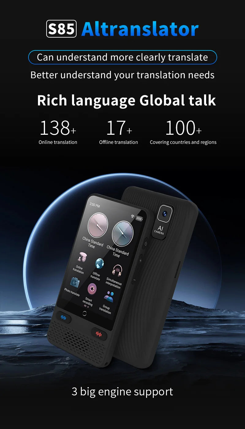 LinguaAI Voice Translator Device – 138 Languages, ChatGPT & Real-Time Two-Way