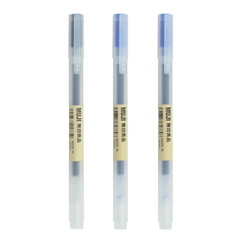 MUJI-Style Gel Pen Set – 3-Pack, 0.38mm / 0.5mm Fine Tip Japanese Stationery