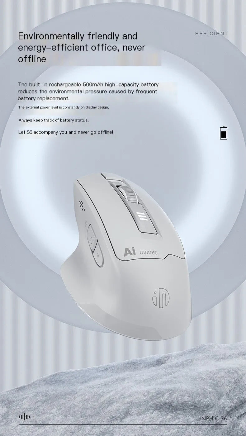 VoiceClick AI Voice Mouse – Wireless Dual-Mode, Voice Typing & Silent Click