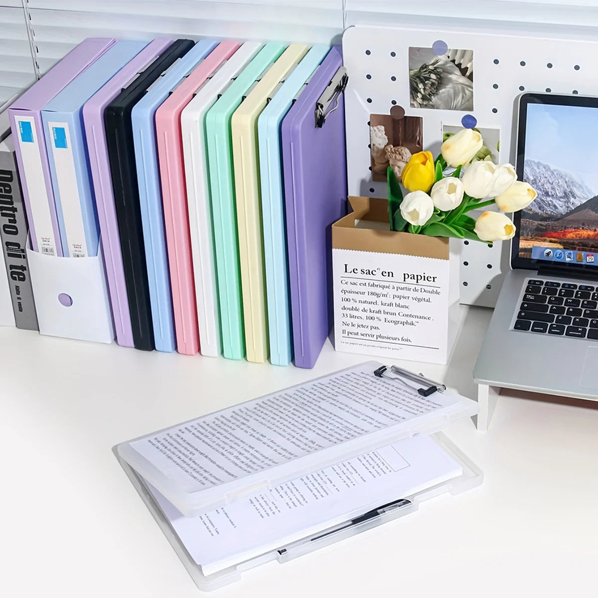 DocBox 2-in-1 A4 Writing Board & Document Storage Box – Portable Office Organiser
