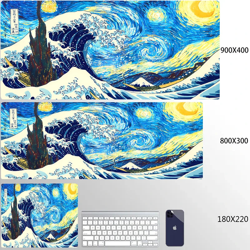 Great Wave XL Gaming Desk Mat – Personalized Art Mouse Pad (XXL HD Mouse Mat)