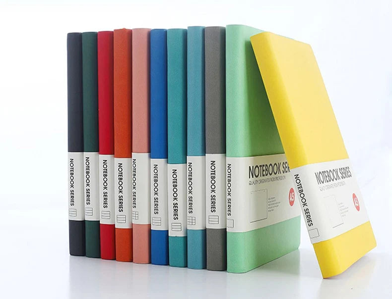 A5/B5 Thickened Notebook,4 Types Inner Pages,132 Sheets/Book,PU Waterproof Cover Diary Agenda Office Student Diary