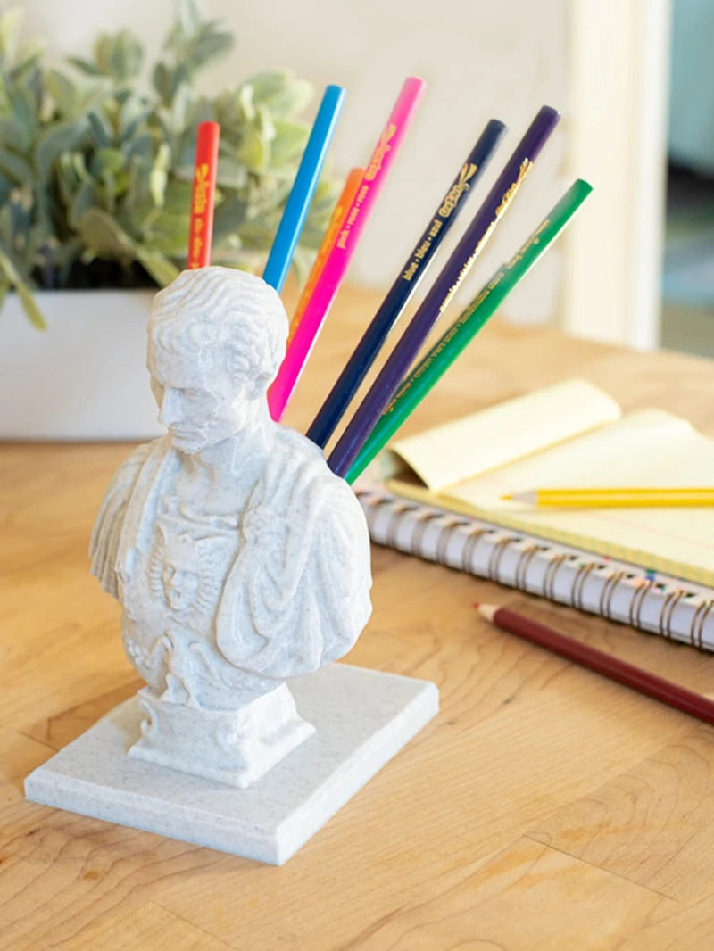 3D printed Julius Caesar statue Office Desk Pen Holder Office Desk Organizer Office Decor pen Rack Gift Stationery teacher gift